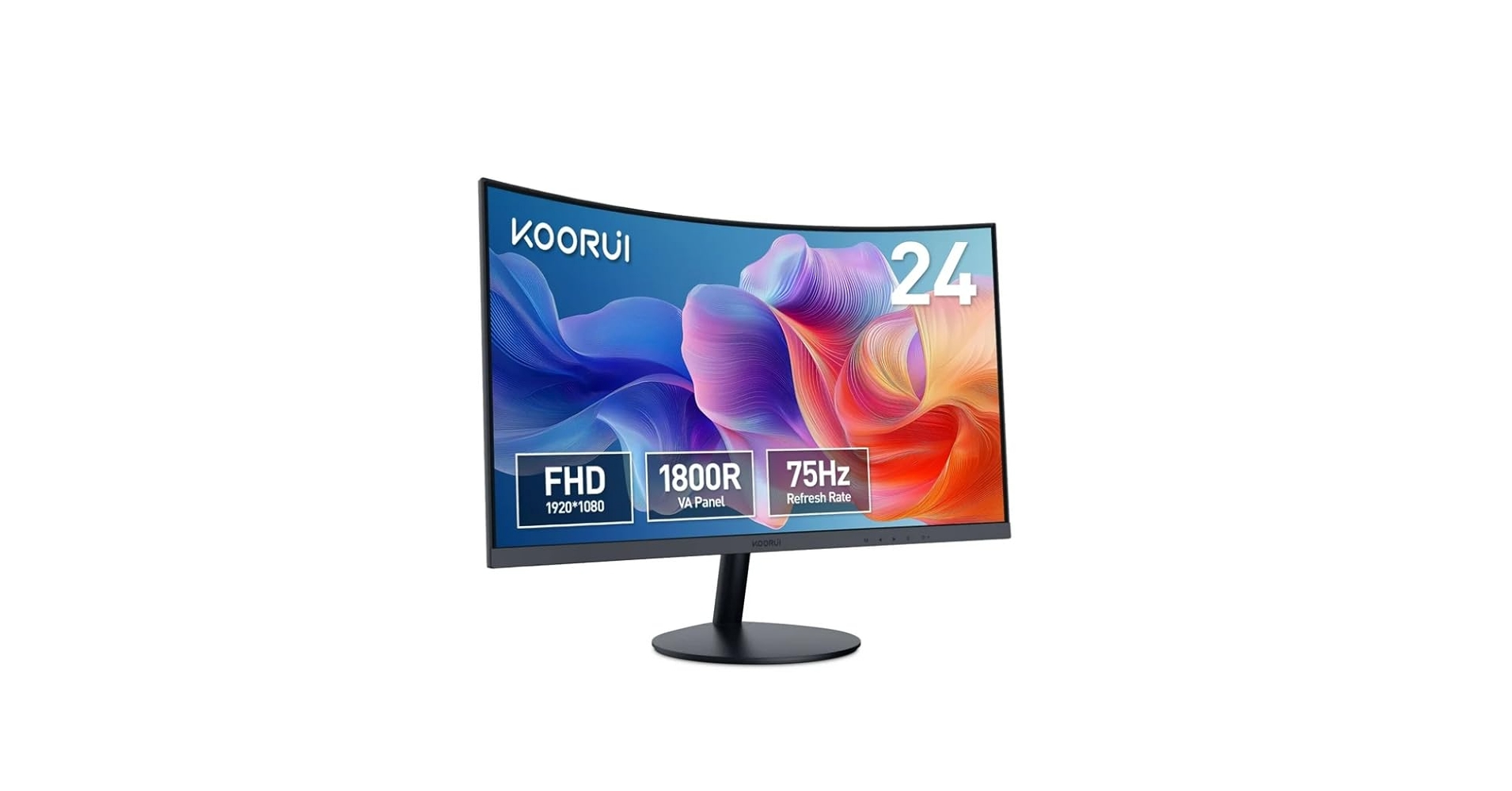 Amazon.com: KOORUI 24 inch Curved Computer Monitor, FHD